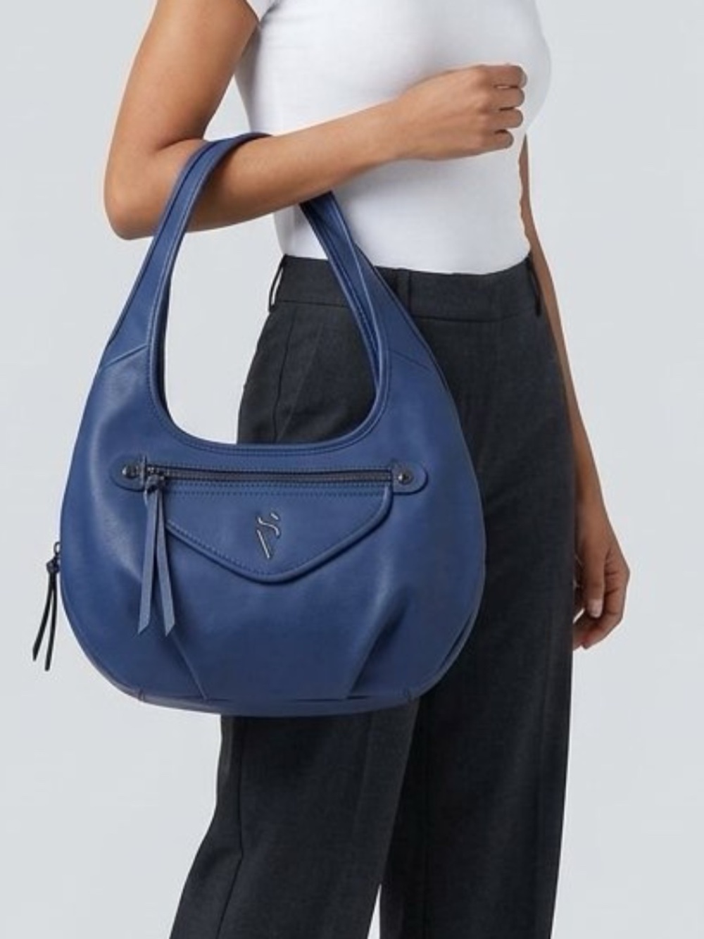 NWOT SIMPLY VERA WANG Royal Cobalt Blue Hobo Shoulder Bag Y2K Indie Sleaze Retro